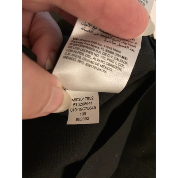 Chico’s Black Button Up No Iron Coolmax Blouse XL NWT - Picture 8 of 9